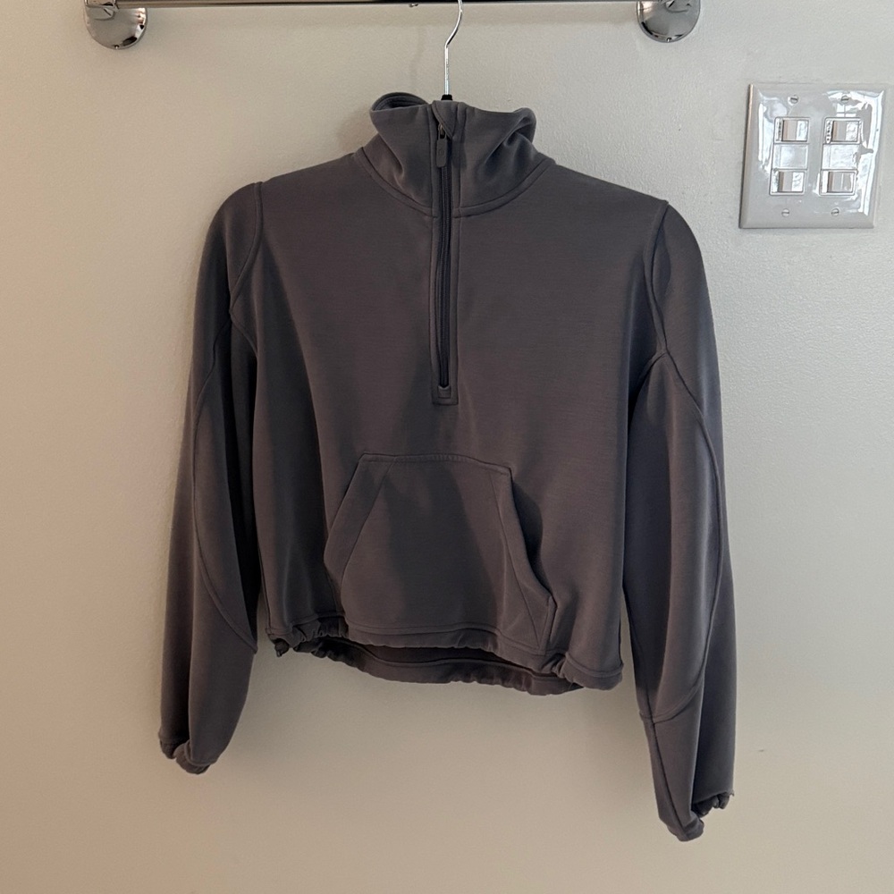 lululemon athletica Gray Softstreme Half-Zip Sweatshirt